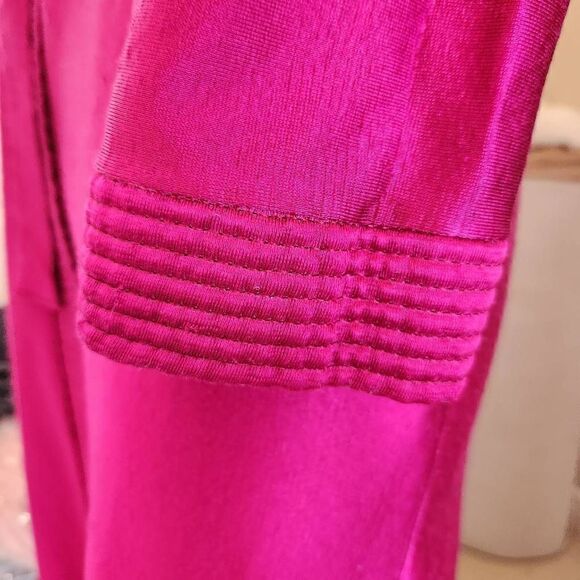 Women's medium vintage plum burgundy pomegranate full-length robe - Picture 5 of 6